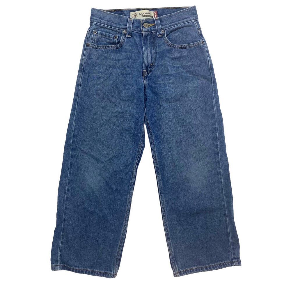 Levis 569 Jeans Boys Size 8 Loose Straight Blue‎ Denim Wide Leg Y2K Skater VTG